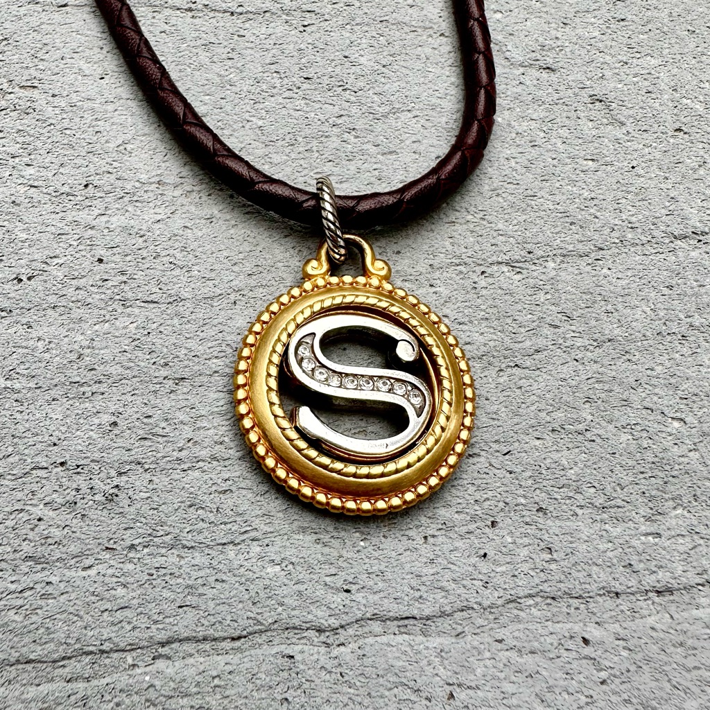 Brighton Gold And Silver Monogram Necklace